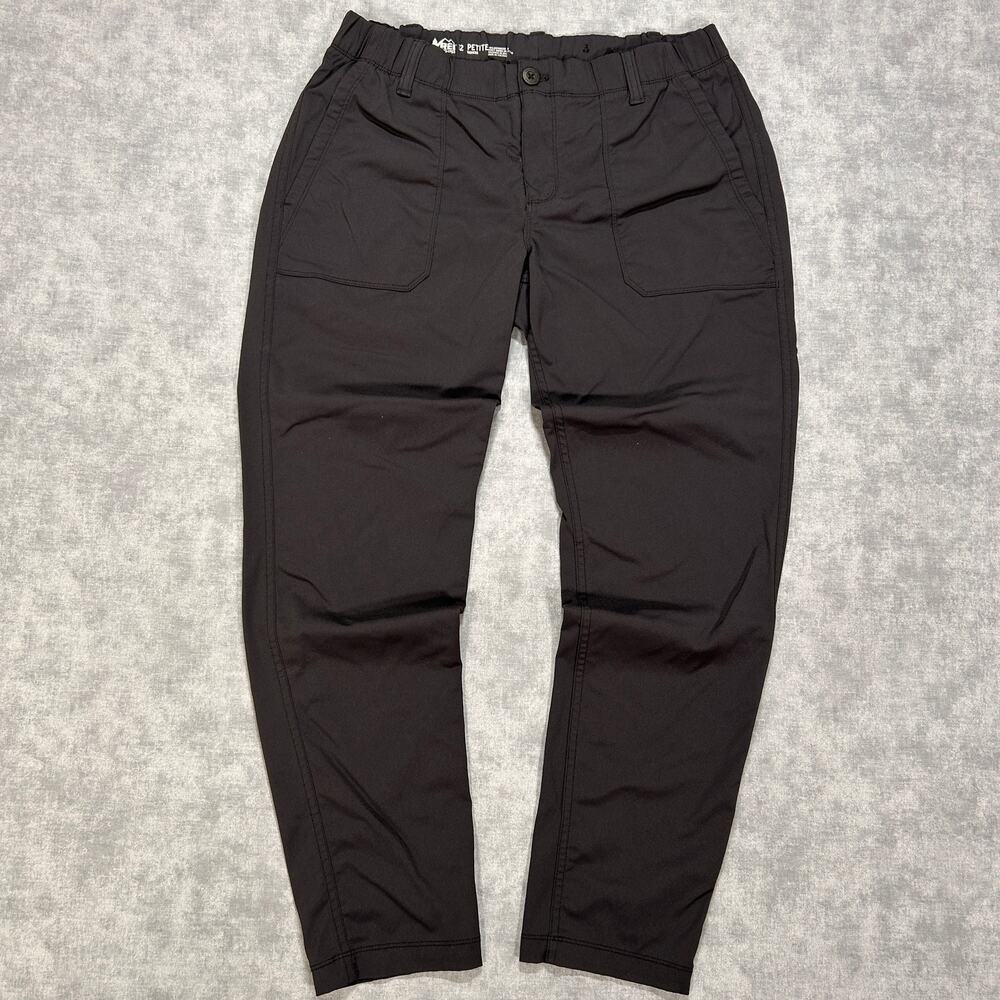 REI Co-op Taereen Pants Womens 12 Petite Black Nylon Stretch Hiking Outdoor